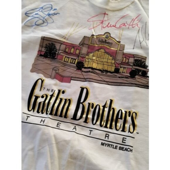 Gatlin Brothers Signed T-Shirt XXL Autographed Myrtle Beach - Picture 2 of 16